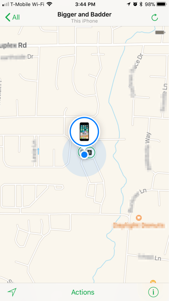 iPhone iOS 11 מצא את מפת המכשירים של מכשירי iPhone