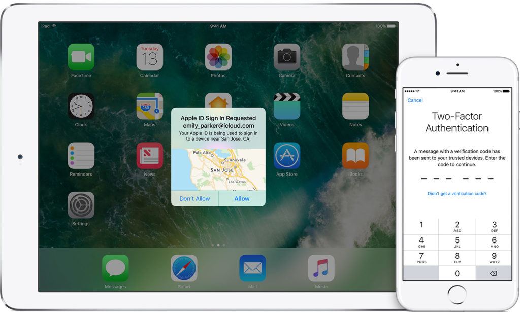 iPhone iOS 11 divu faktoru autentifikācija