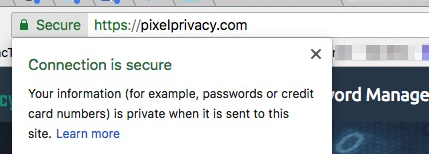 חיבורי HTTP של PixelPrivacy מאובטחים