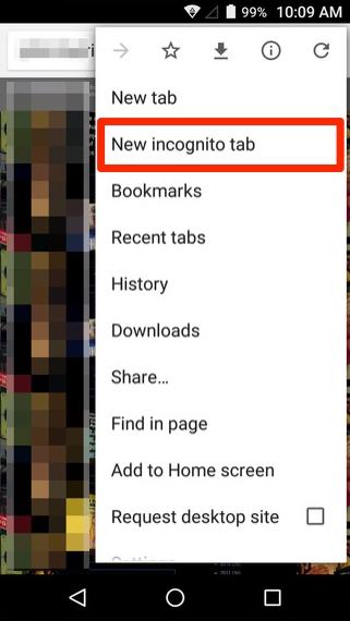 Selataan Incognitoa Chromessa Android-asetuksella