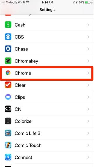 Web-selaimen tietosuojatyökalun asettaminen iOS-laitteen Chrome-asetuksissa