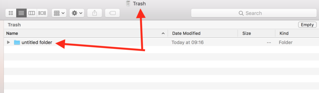 macOS Folder Delete