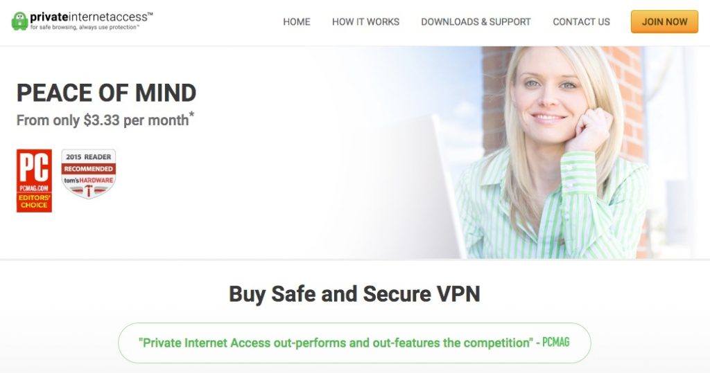 Sitio privado de acceso a Internet