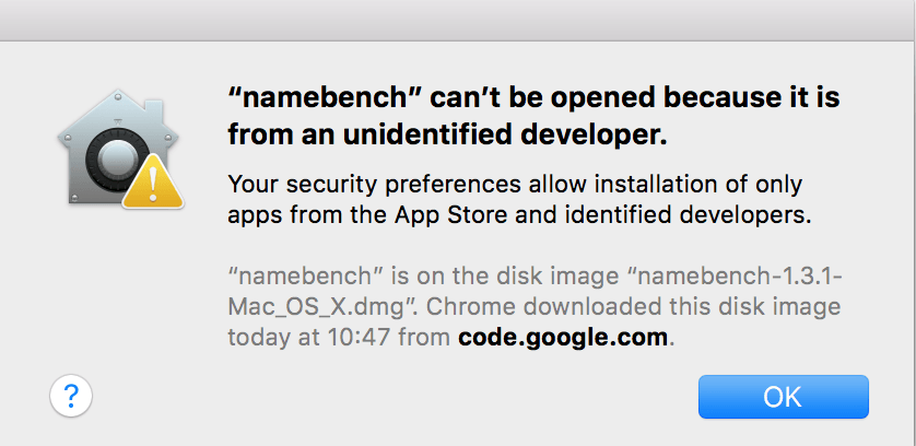 Namebench下载消息Mac