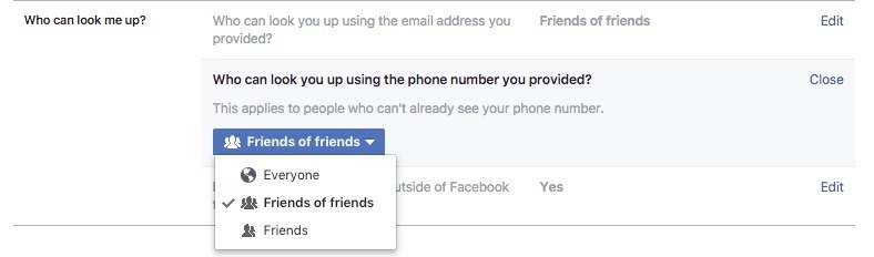 Facebook Who Can Me Look Up Up Settings